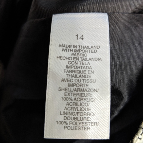 White and Black Textured Blazer Three Button Soft - Picture 8 of 8